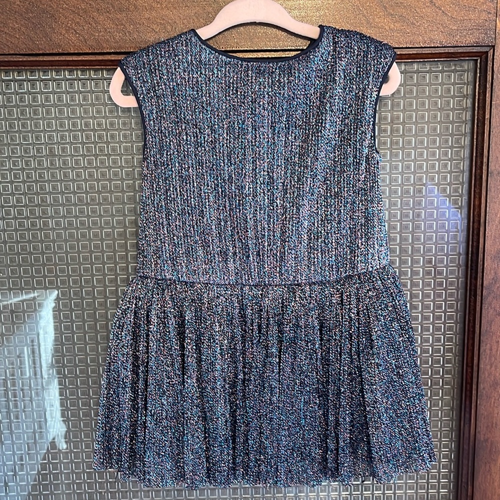 Lurex sparkle dress in blue navy